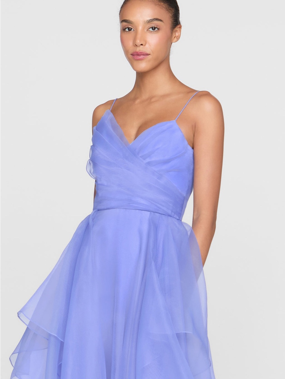 Theia Adessia Strapless Tiered Gown Deep Periwinkle Size 4 NWT - Picture 4 of 12
